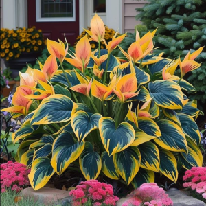 Хоста Флейм Данс купить по цене от 650р. в интернет-магазине «Посадика» с доставкой почтой в в Нефтеюганске и по всей России – [изображение №1].